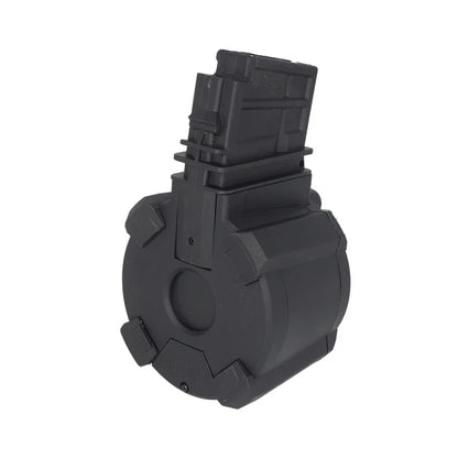Battleaxe 1400発エレクトリックドラムマガジン G36 AEG用 (BX-B90-2C)-ブラック-AIRSOFT GOGO エアガン・サバゲー用品通販