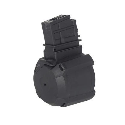 Battleaxe 1400発エレクトリックドラムマガジン G36 AEG用 (BX-B90-2C)-ブラック-AIRSOFT GOGO エアガン・サバゲー用品通販