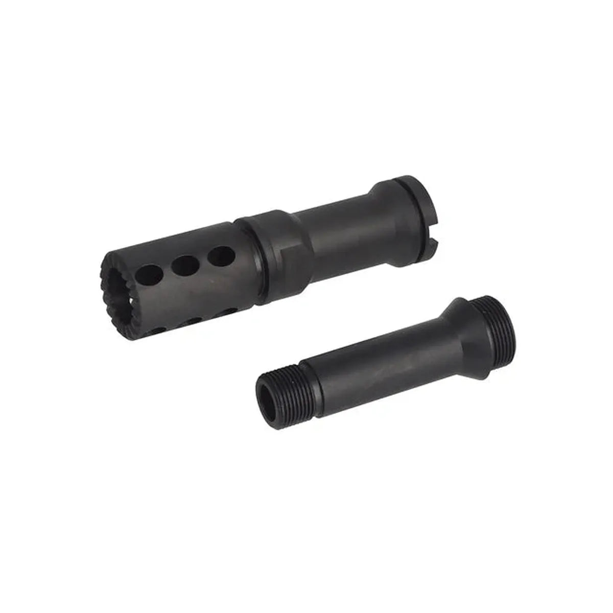 BBT Tactical スチール製 フラッシュハイダー/アウターバレル VFC M249 GBB対応( BBT-M249-002 )- ブラック-AIRSOFT GOGO エアガン・サバゲー用品通販