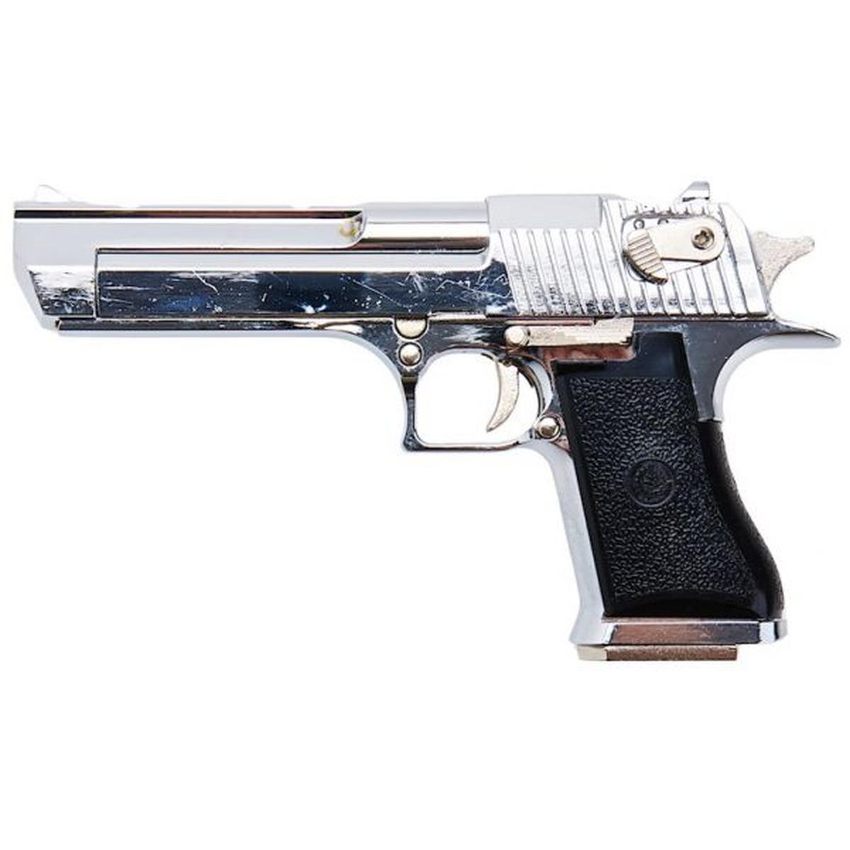 BLACKCAT AIRSOFT 1/2 スケール ミニ モデルガン デザート イーグル (排莢) - シルバー ブラック グリップ付き-AIRSOFT GOGO エアガン・サバゲー用品通販