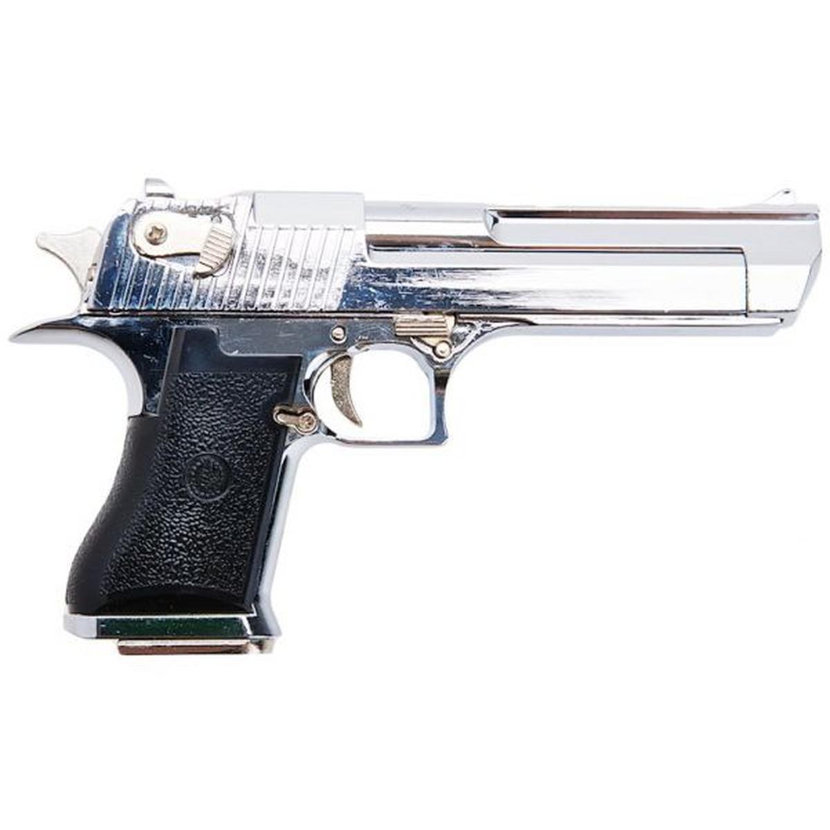 BLACKCAT AIRSOFT 1/2 スケール ミニ モデルガン デザート イーグル (排莢) - シルバー ブラック グリップ付き-AIRSOFT GOGO エアガン・サバゲー用品通販