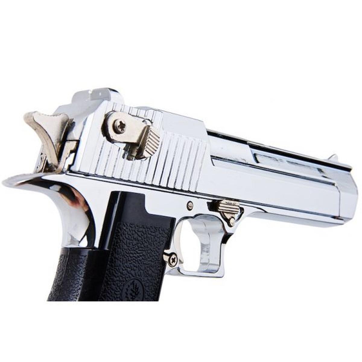 BLACKCAT AIRSOFT 1/2 スケール ミニ モデルガン デザート イーグル (排莢) - シルバー ブラック グリップ付き-AIRSOFT GOGO エアガン・サバゲー用品通販