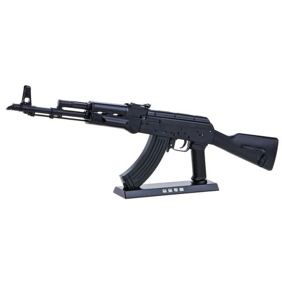 BLACKCAT AIRSOFT 1:2 スケール高精度ミニモデルガン AK47 (排莢) - フルメタル、ブラック-AIRSOFT GOGO エアガン・サバゲー用品通販