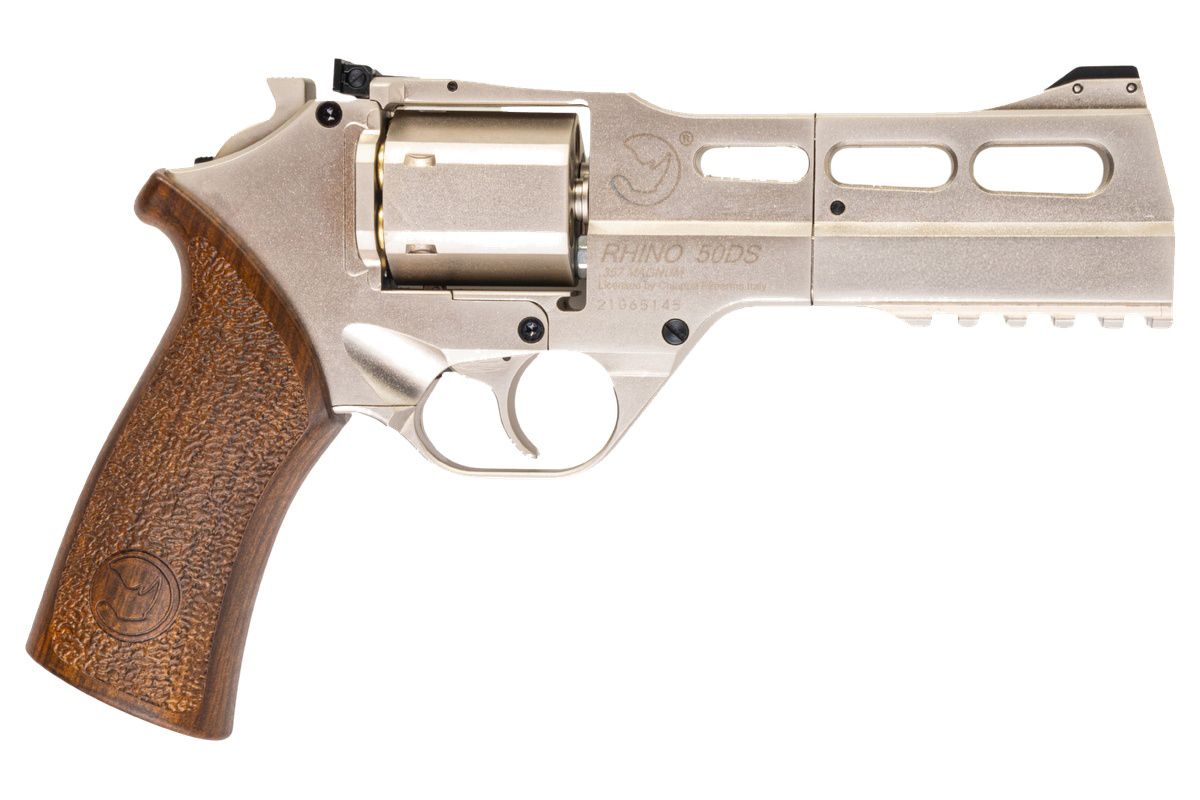 BO Manufacture Chiappa Rhino 50DS .357マグナムスタイル エアソフトリボルバー（CO2） - 銀(ぎん)-AIRSOFT GOGO エアガン・サバゲー用品通販
