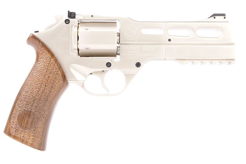 BO Manufacture Chiappa Rhino 50DS .357マグナムスタイル エアソフトリボルバー（CO2） - 銀(ぎん)（Wingun製）-AIRSOFT GOGO エアガン・サバゲー用品通販