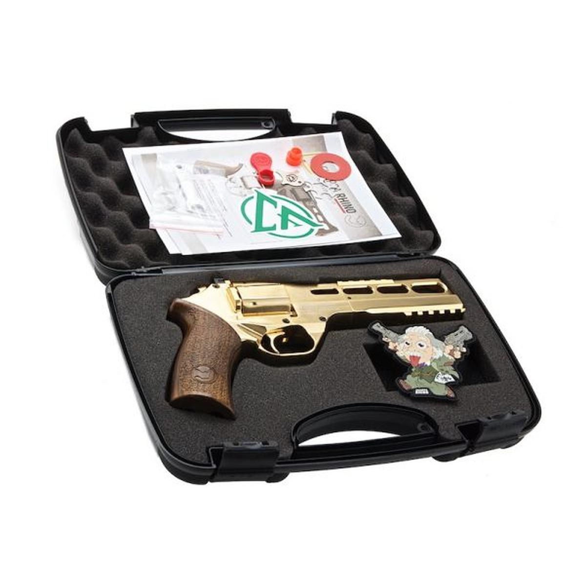 BO MANUFACTURE CHIAPPA RHINO 60DS .357 マグナム スタイル エアソフト リボルバー (CO2) - ゴールド 18K (限定版)-AIRSOFT GOGO エアガン・サバゲー用品通販