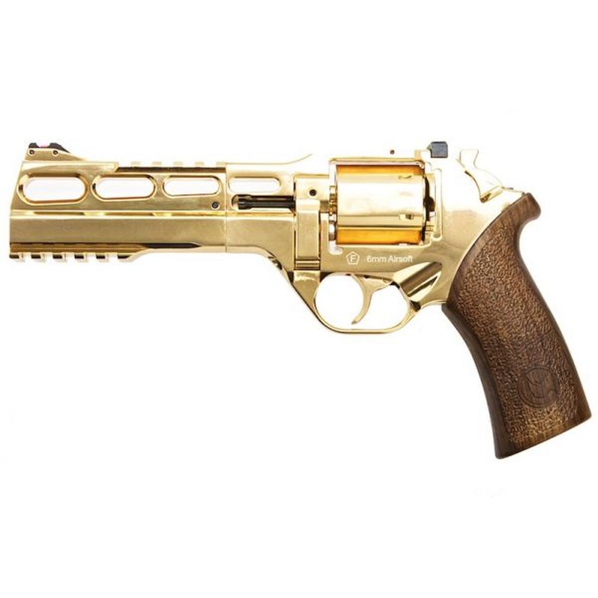 BO MANUFACTURE CHIAPPA RHINO 60DS .357 マグナム スタイル エアソフト リボルバー (CO2) - ゴールド 18K (限定版)-AIRSOFT GOGO エアガン・サバゲー用品通販