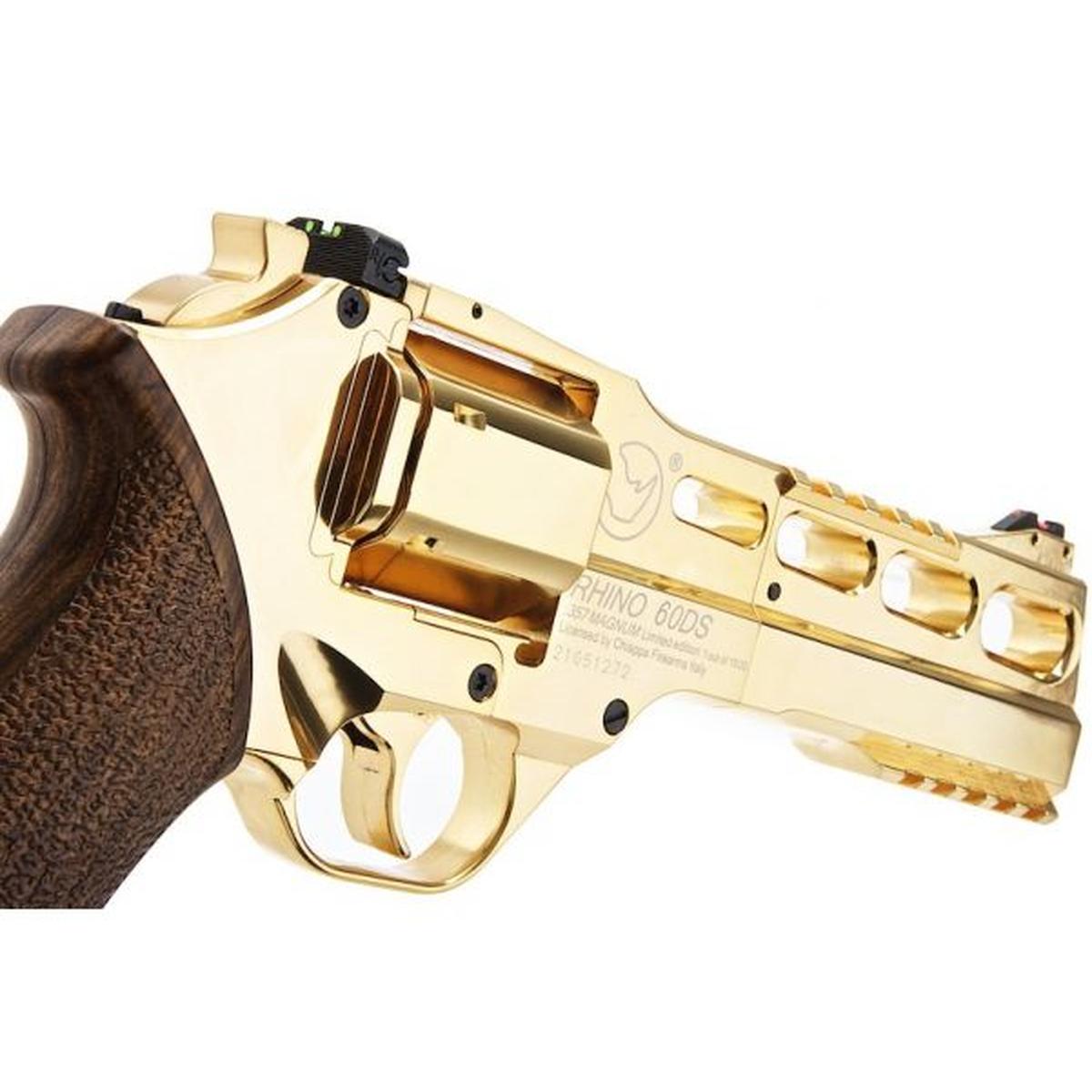 BO MANUFACTURE CHIAPPA RHINO 60DS .357 マグナム スタイル エアソフト リボルバー (CO2) - ゴールド 18K (限定版)-AIRSOFT GOGO エアガン・サバゲー用品通販