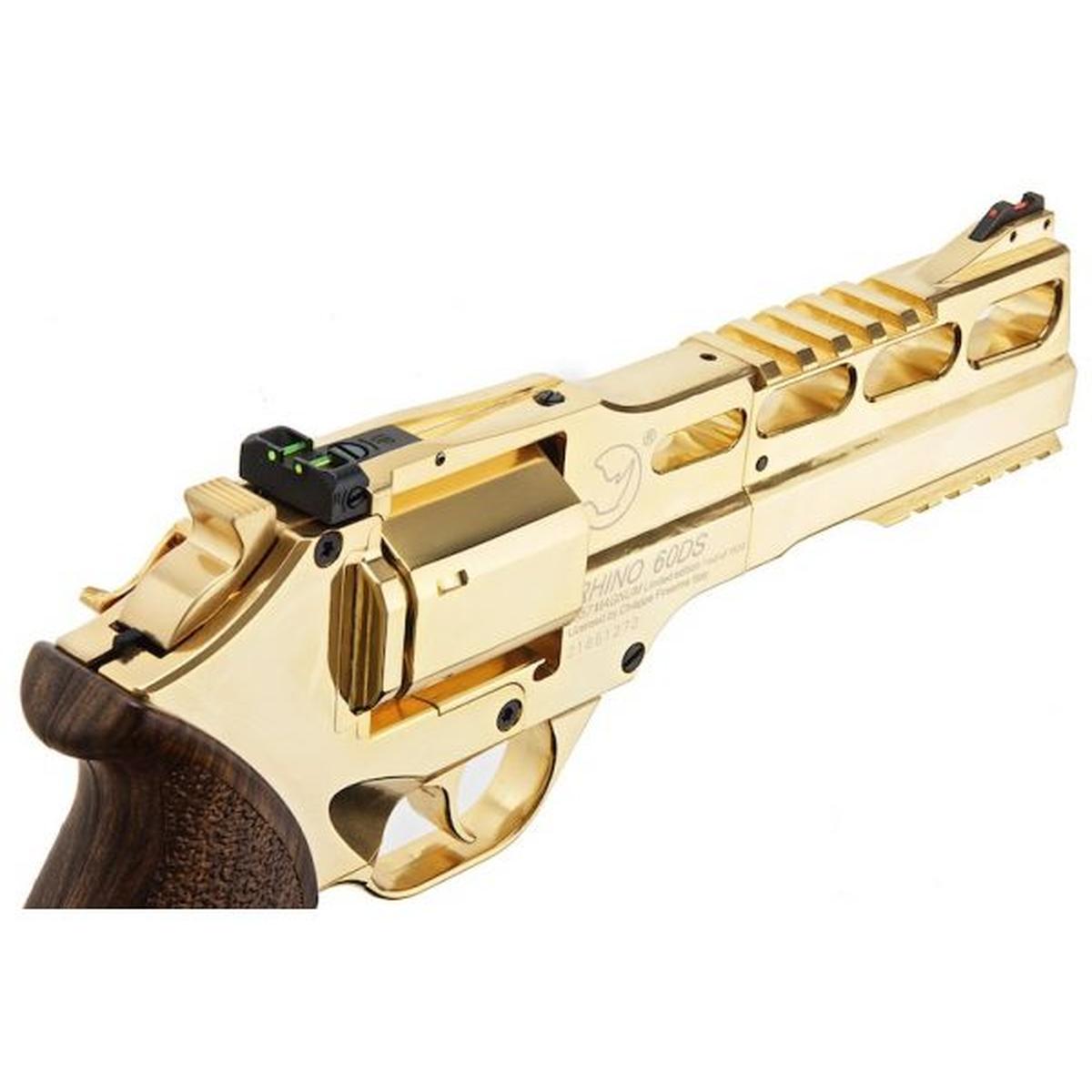 BO MANUFACTURE CHIAPPA RHINO 60DS .357 マグナム スタイル エアソフト リボルバー (CO2) - ゴールド 18K (限定版)-AIRSOFT GOGO エアガン・サバゲー用品通販