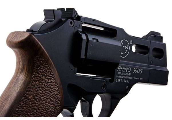 BOManufacture Chiappa Rhino 30DS .357マグナムスタイル エアソフトリボルバー（CO2） - ブラック-AIRSOFT GOGO エアガン・サバゲー用品通販