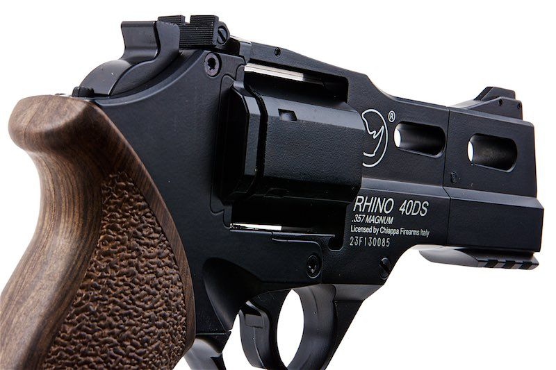 BOManufacture Chiappa Rhino 40DS .357マグナムスタイル エアソフトリボルバー（CO2） - ブラック-AIRSOFT GOGO エアガン・サバゲー用品通販