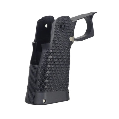 Bomber Airsoft CNC アルミ インフィニティ コンパクグリップ マルイ ハイキャパ用 (BM-GRIP-INF-CP-A) - ブラック-AIRSOFT GOGO エアガン・サバゲー用品通販