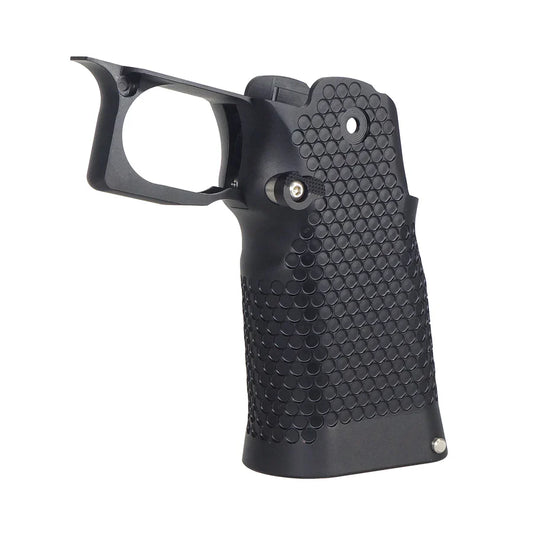 Bomber Airsoft CNC アルミ インフィニティ コンパクグリップ マルイ ハイキャパ用 (BM-GRIP-INF-CP-A) - ブラック-AIRSOFT GOGO エアガン・サバゲー用品通販