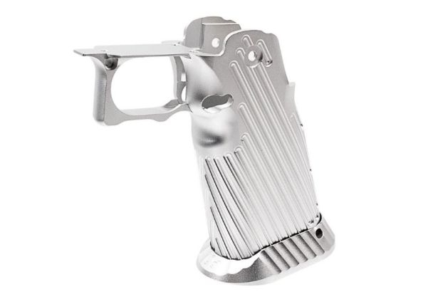 Bomber AirsoftTokyo Marui HI-CAPA GBB CNC アルミグリップ (INF スタイル) - 銀(ぎん)-AIRSOFT GOGO エアガン・サバゲー用品通販