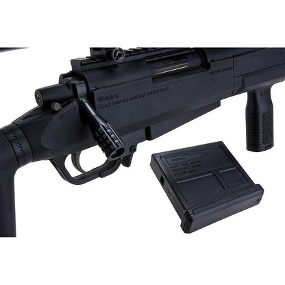 BONEYARD ARES アメーバ STRIKER AS01 エアソフト スナイパー ライフル - ブラック (スプリング パワー)-AIRSOFT GOGO エアガン・サバゲー用品通販