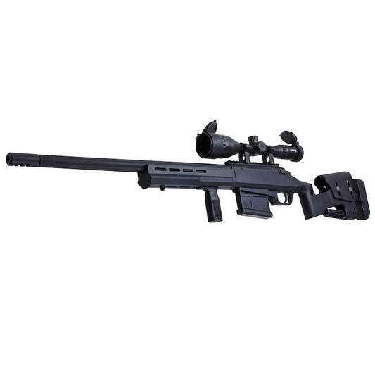 BONEYARD ARES アメーバ STRIKER AS01 エアソフト スナイパー ライフル - ブラック (スプリング パワー)-AIRSOFT GOGO エアガン・サバゲー用品通販