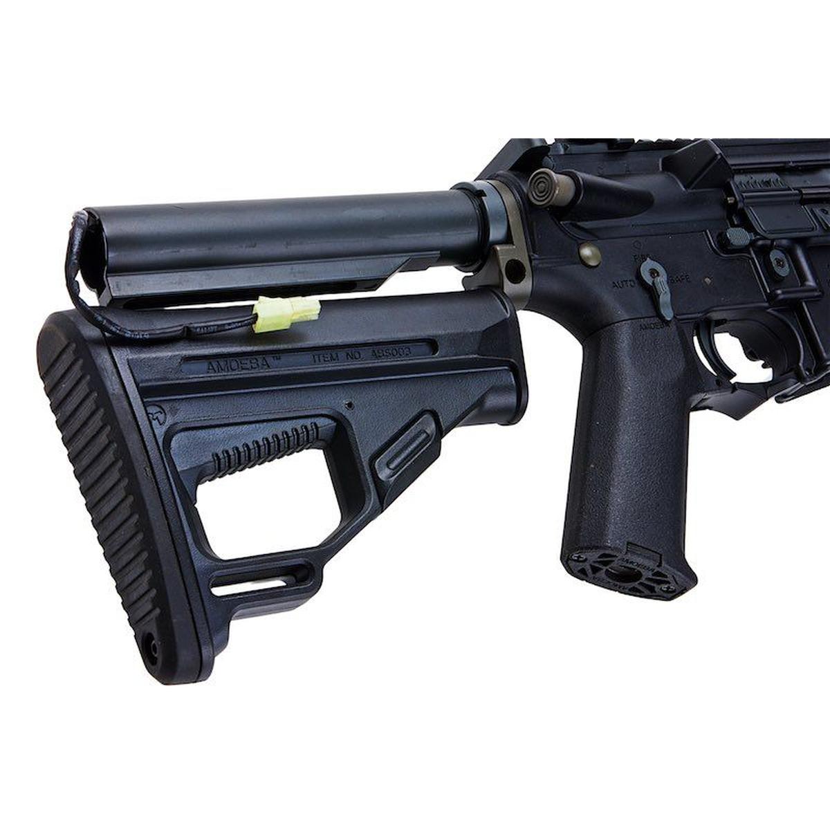 BONEYARD EMG HELIOS KNIGHT'S ARMAMENT ライセンス SR-16E カービン AEG エアソフト ライフル - ブラック (ARES 製)-AIRSOFT GOGO エアガン・サバゲー用品通販