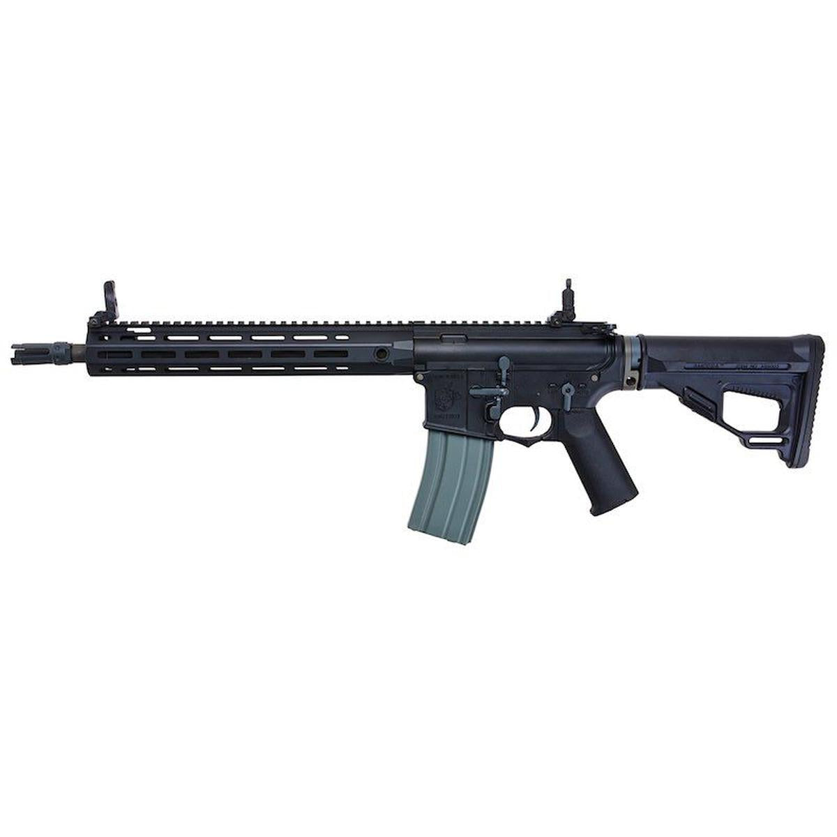 BONEYARD EMG HELIOS KNIGHT'S ARMAMENT ライセンス SR-16E カービン AEG エアソフト ライフル - ブラック (ARES 製)-AIRSOFT GOGO エアガン・サバゲー用品通販