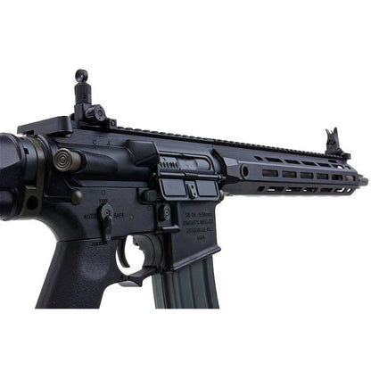 BONEYARD EMG HELIOS KNIGHT'S ARMAMENT ライセンス SR-16E カービン AEG エアソフト ライフル - ブラック (ARES 製)-AIRSOFT GOGO エアガン・サバゲー用品通販