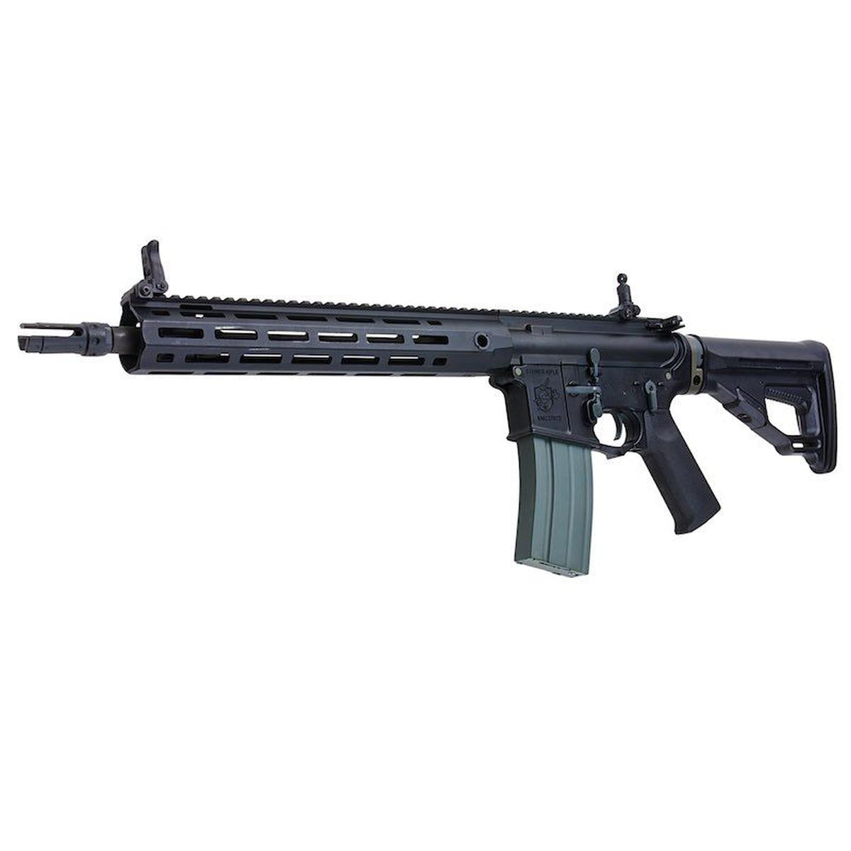 BONEYARD EMG HELIOS KNIGHT'S ARMAMENT ライセンス SR-16E カービン AEG エアソフト ライフル - ブラック (ARES 製)-AIRSOFT GOGO エアガン・サバゲー用品通販
