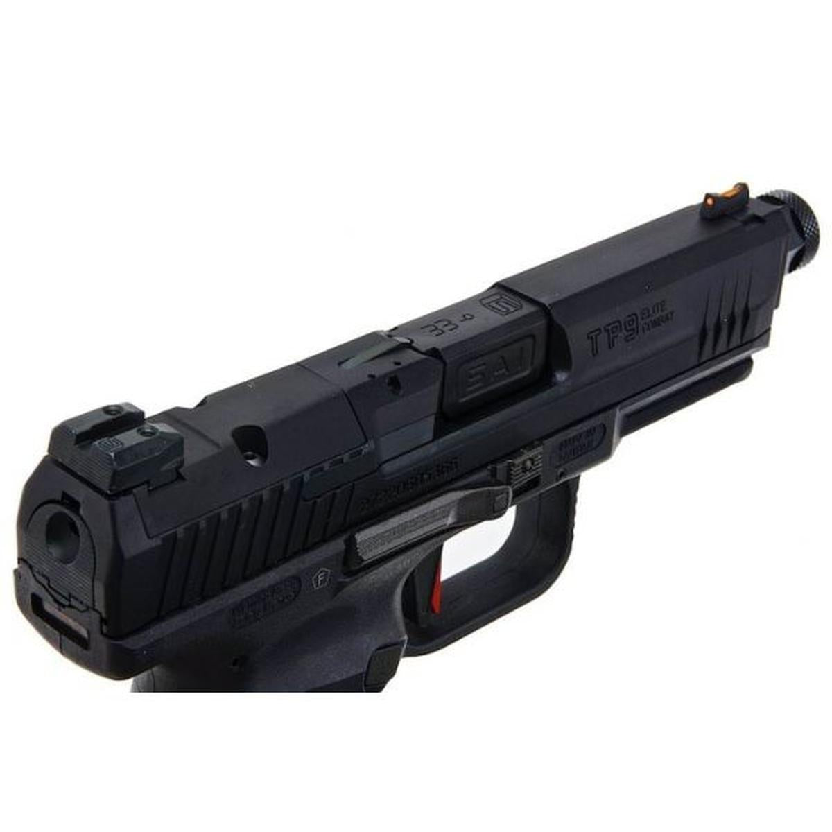 CANIK TP9 エリート コンバット グリーン ガス エアソフト ピストル (CYBERGUN ライセンス) - ブラック-AIRSOFT GOGO エアガン・サバゲー用品通販