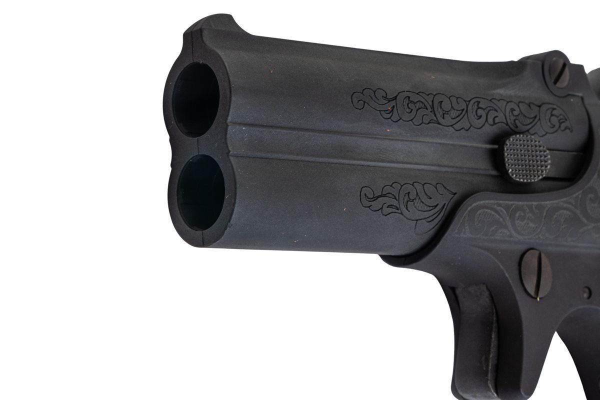 CAW ダブルバレル デリンジャー エングレービング P89 モデルガン-AIRSOFT GOGO エアガン・サバゲー用品通販