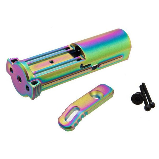C&C TAC ACTION ARMY AAP 01 GBB エアガン ブローバック ユニット (BBU、7075 INFINITY LIGHTWEIGHT) - レインボー-AIRSOFT GOGO エアガン・サバゲー用品通販