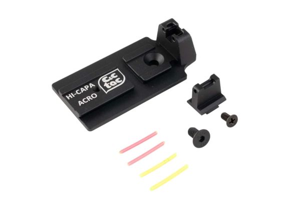 C&C Tac Tokyo Marui 5.1 GBB ACRO アダプターープレートマウントサイトセット - ブラック-AIRSOFT GOGO エアガン・サバゲー用品通販