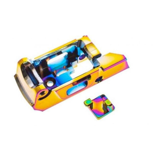 COWCOW TECHNOLOGY ACTION ARMY AAP 01 GBB エアガン強化トリガーハウジング (アルミニウム、レインボー)-AIRSOFT GOGO エアガン・サバゲー用品通販