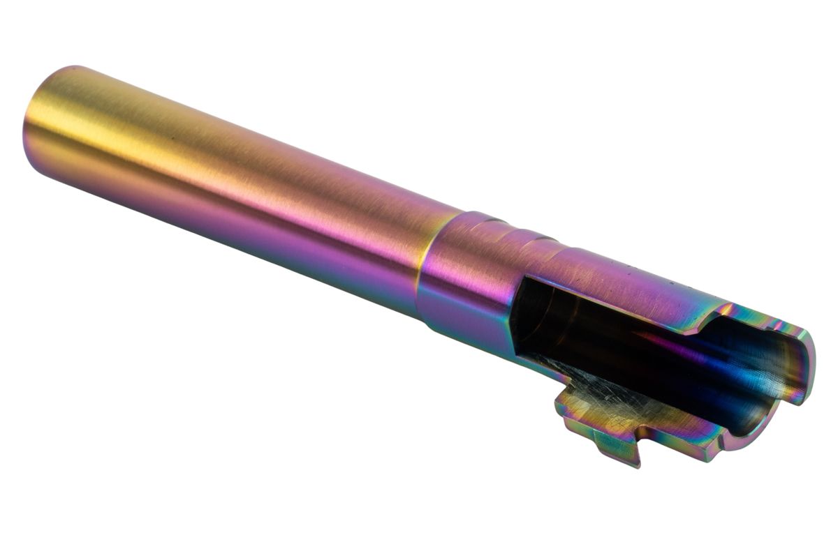 COWCOW Technology OB1 SS ス赤アウターバレル - Tokyo Marui ハイキャパ 5.1 GBB (.40 マーキング) - レインボー-AIRSOFT GOGO エアガン・サバゲー用品通販