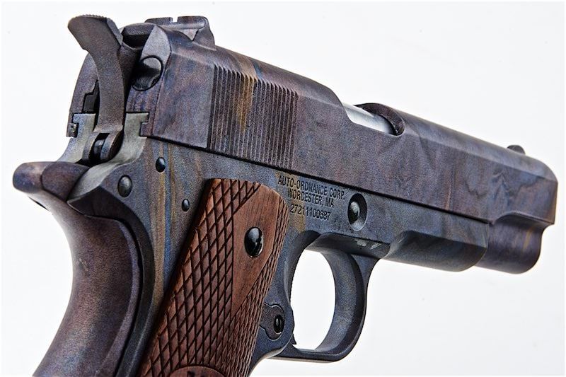 Cybergun AO 1911 GBB エアソフトピストル（マーブルパターン、ウッドグリップ付き）-AIRSOFT GOGO エアガン・サバゲー用品通販