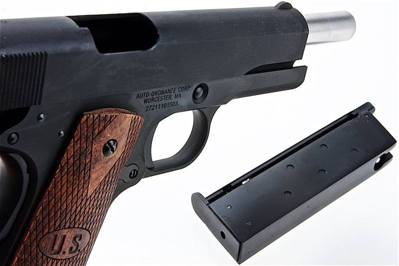 Cybergun AO 1911 GBB エアソフトピストル（マットブラック、ウッドグリップ）-AIRSOFT GOGO エアガン・サバゲー用品通販