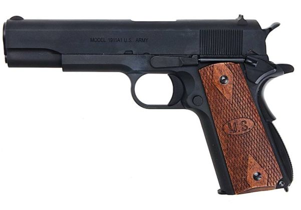 Cybergun AO 1911 GBB エアソフトピストル（マットブラック、ウッドグリップ）-AIRSOFT GOGO エアガン・サバゲー用品通販