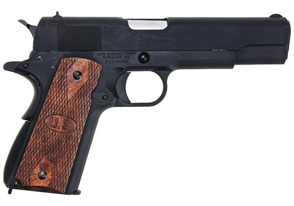 Cybergun AO 1911 GBB エアソフトピストル（マットブラック、ウッドグリップ）-AIRSOFT GOGO エアガン・サバゲー用品通販