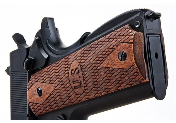 Cybergun AO 1911 GBB エアソフトピストル（マットブラック、ウッドグリップ）-AIRSOFT GOGO エアガン・サバゲー用品通販