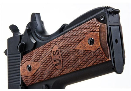 Cybergun AO 1911 GBB エアソフトピストル（マットブラック、ウッドグリップ）-AIRSOFT GOGO エアガン・サバゲー用品通販