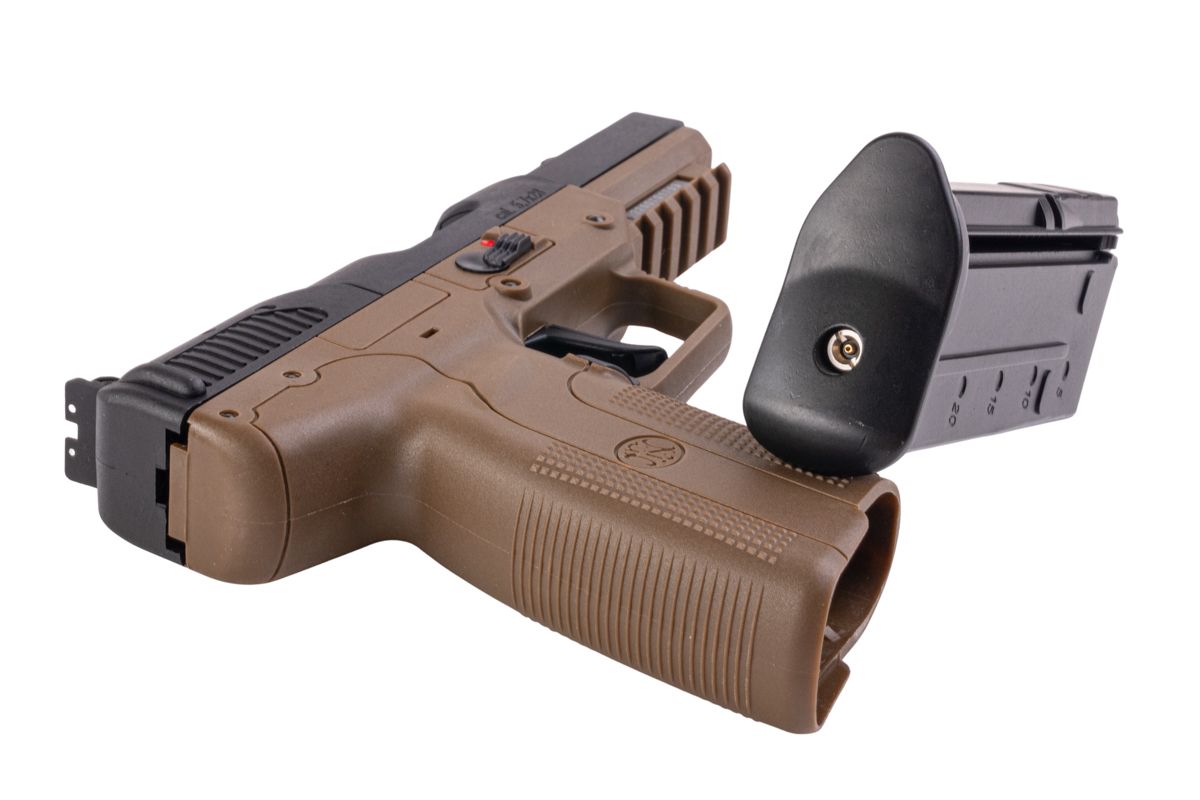 Cybergun FN ハースタル ライセンス ファイブセブン (FN5-7) GBB エアソフトピストル - タン-AIRSOFT GOGO エアガン・サバゲー用品通販