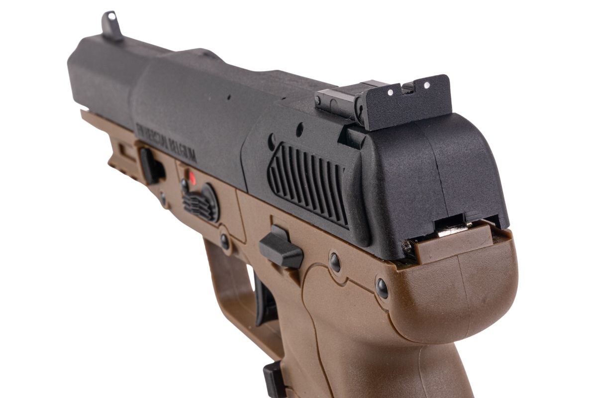 Cybergun FN ハースタル ライセンス ファイブセブン (FN5-7) GBB エアソフトピストル - タン-AIRSOFT GOGO エアガン・サバゲー用品通販