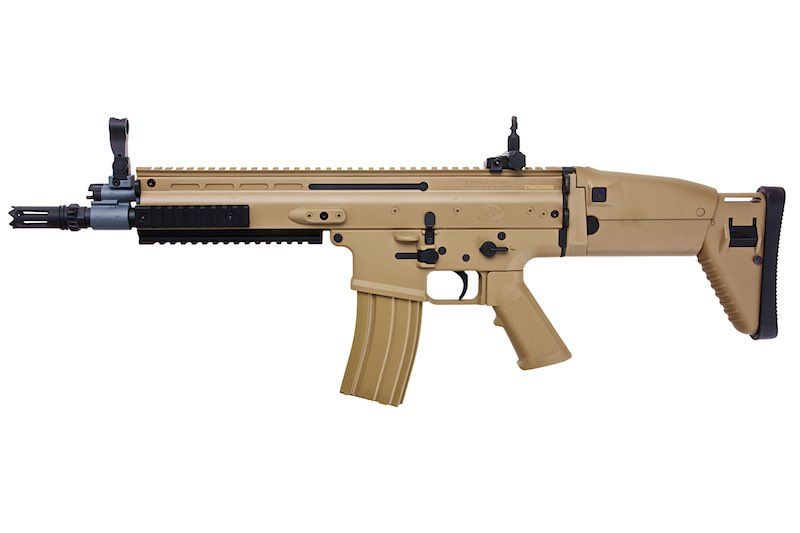 Cybergun FN SCAR-L エアソフト AEG ライフル - TAN (ABS バージョン、CM067) - CYMA 製-AIRSOFT GOGO エアガン・サバゲー用品通販