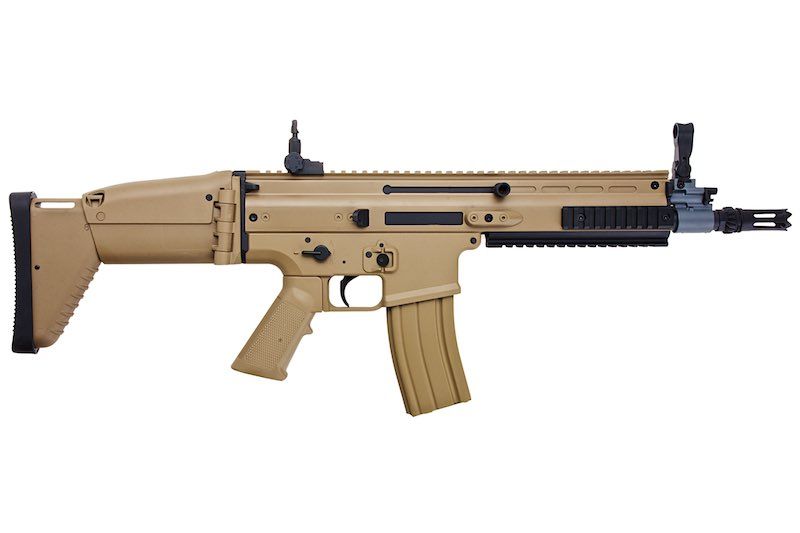 Cybergun FN SCAR-L エアソフト AEG ライフル - TAN (ABS バージョン、CM067) - CYMA 製-AIRSOFT GOGO エアガン・サバゲー用品通販
