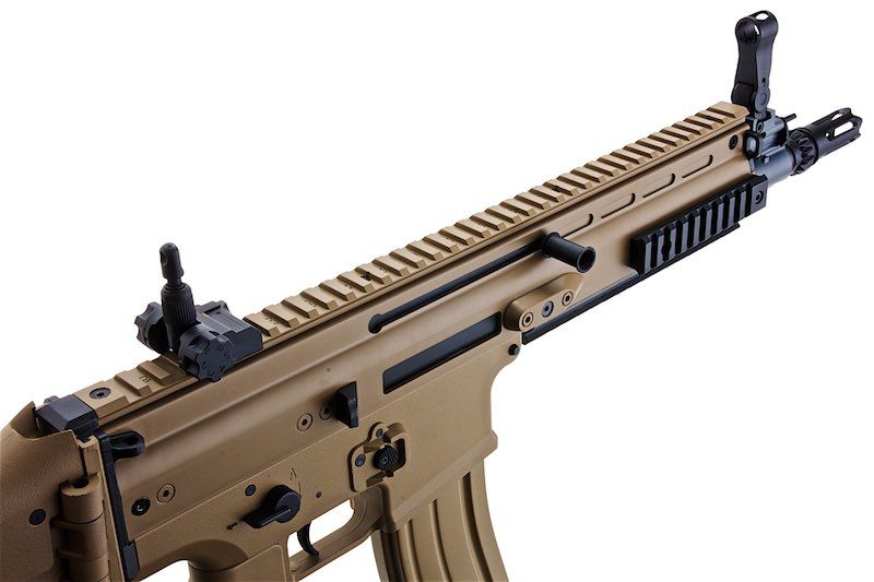 Cybergun FN SCAR-L エアソフト AEG ライフル - TAN (ABS バージョン、CM067) - CYMA 製-AIRSOFT GOGO エアガン・サバゲー用品通販