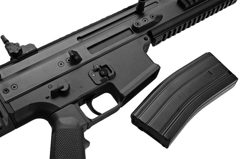 Cybergun FN SCAR-L エアソフトAEGライフル - ブラック (ABSバージョン、CM067) - CYMA製-AIRSOFT GOGO エアガン・サバゲー用品通販