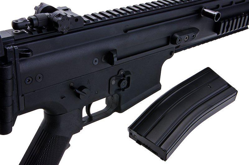 Cybergun FN SCAR-L エアソフトAEGライフル - ブラック（メタルバージョン、CM063） - CYMA製-AIRSOFT GOGO エアガン・サバゲー用品通販