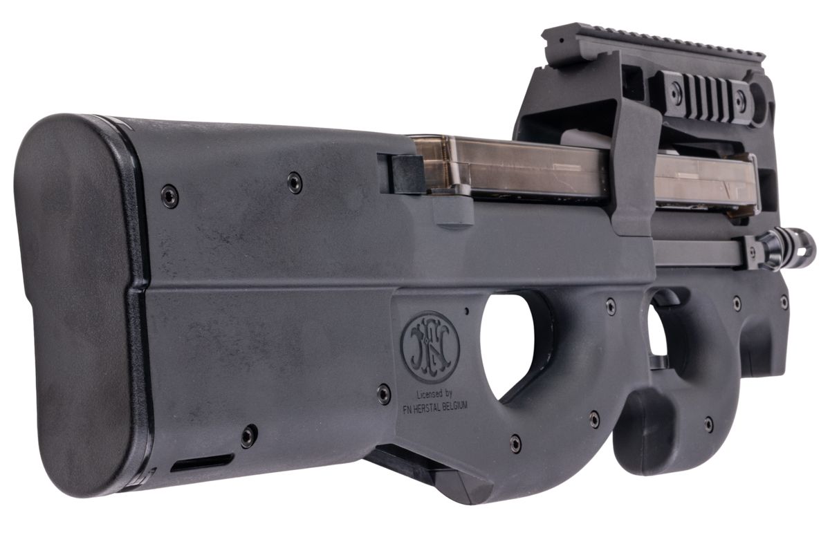 Cybergun FNライセンス取得 P90 タクティカルエアソフトAEGライフル - ブラック（KING ARMS製）-AIRSOFT GOGO エアガン・サバゲー用品通販