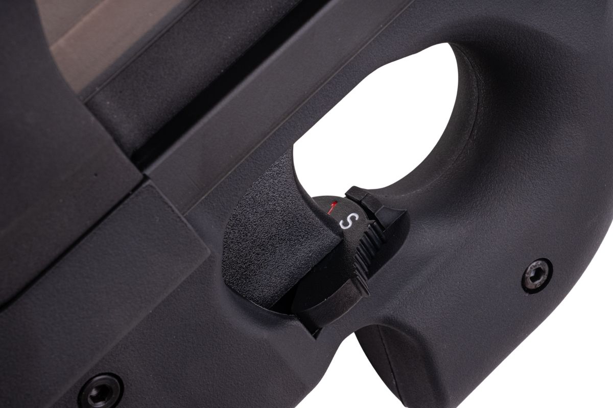 Cybergun FNライセンス取得 P90 タクティカルエアソフトAEGライフル - ブラック（KING ARMS製）-AIRSOFT GOGO エアガン・サバゲー用品通販