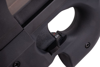 Cybergun FNライセンス取得 P90 タクティカルエアソフトAEGライフル - ブラック（KING ARMS製）-AIRSOFT GOGO エアガン・サバゲー用品通販