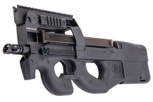 Cybergun FNライセンス取得 P90 タクティカルエアソフトAEGライフル - ブラック（KING ARMS製）-AIRSOFT GOGO エアガン・サバゲー用品通販