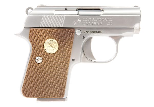 Cybergun コルト .25 GBB エアソフトピストル マーキング付き - 銀(ぎん) (WE製)-AIRSOFT GOGO エアガン・サバゲー用品通販