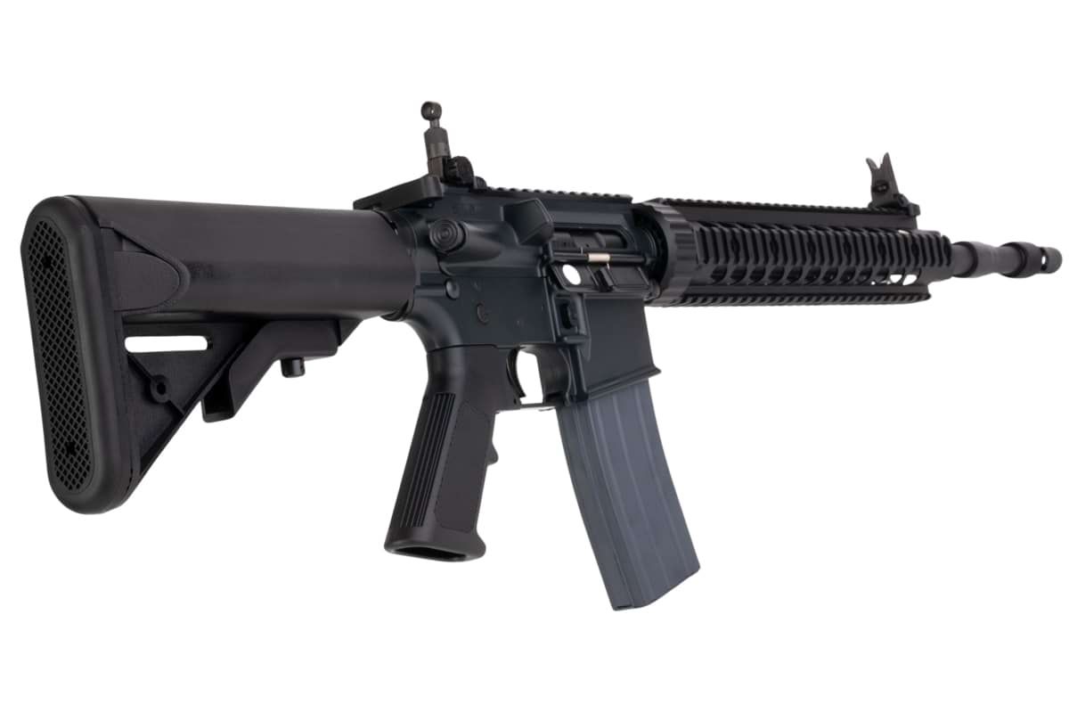 Cybergun コルト MK12 MOD 1 GBB エアソフト M4 ライフル (CYMA CGS システム) - ブラック-AIRSOFT GOGO エアガン・サバゲー用品通販