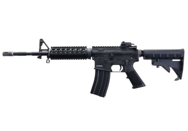 Cybergun M4 (FN) RIS エアソフト M4 GBBライフル - ブラック (WE製)-AIRSOFT GOGO エアガン・サバゲー用品通販
